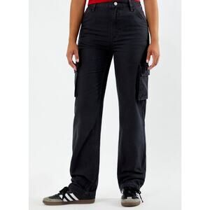 PacSun Washed Black Cargo Jeans 24 Model Edge Streetwear